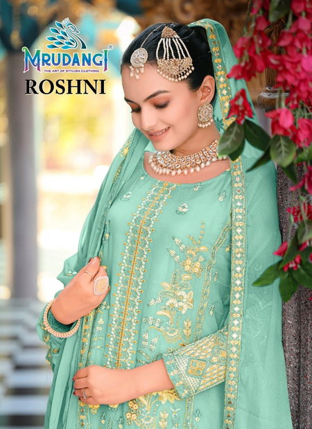 Roshni By Mrudangi Georgette Embroidery Work Churidar Suits Wholesale Suppliers In Mumbai
